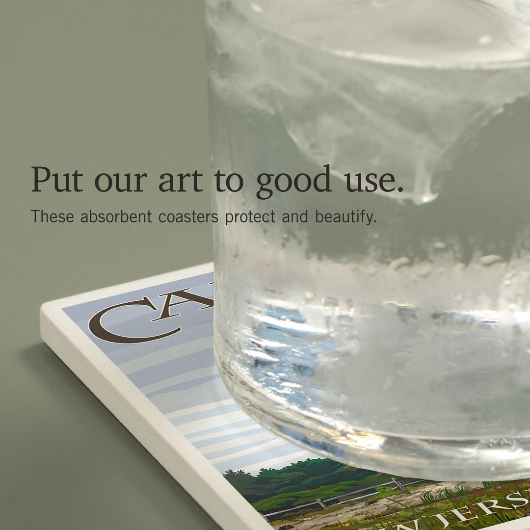 New Jersey Shore, Cape May Lighthouse, Coasters Coasters Lantern Press