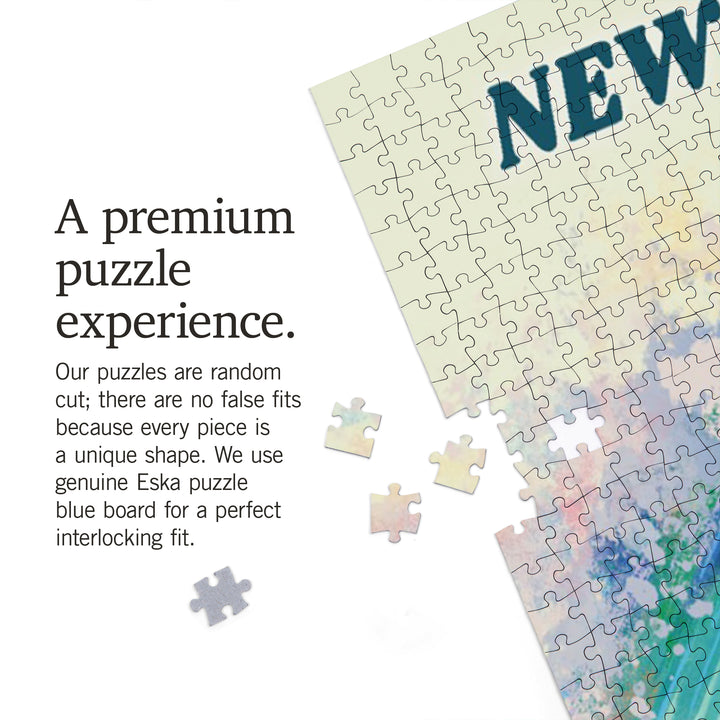 New Jersey, Vitamin Sea, Coastal Series, Surfer Girl, Jigsaw Puzzle Puzzle Lantern Press