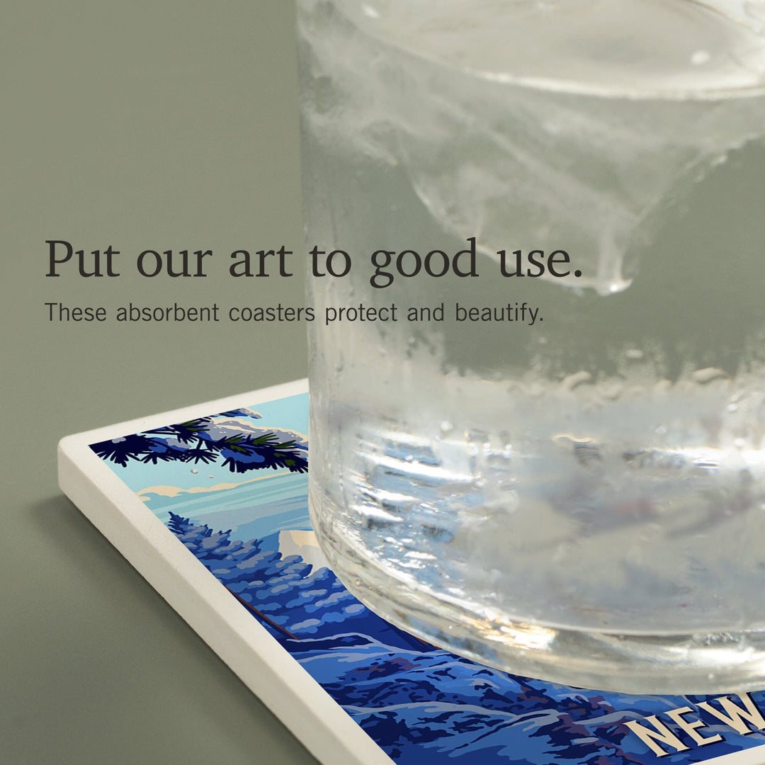 New Mexico, Ski Lift Above The Trees, Coasters Coasters Lantern Press