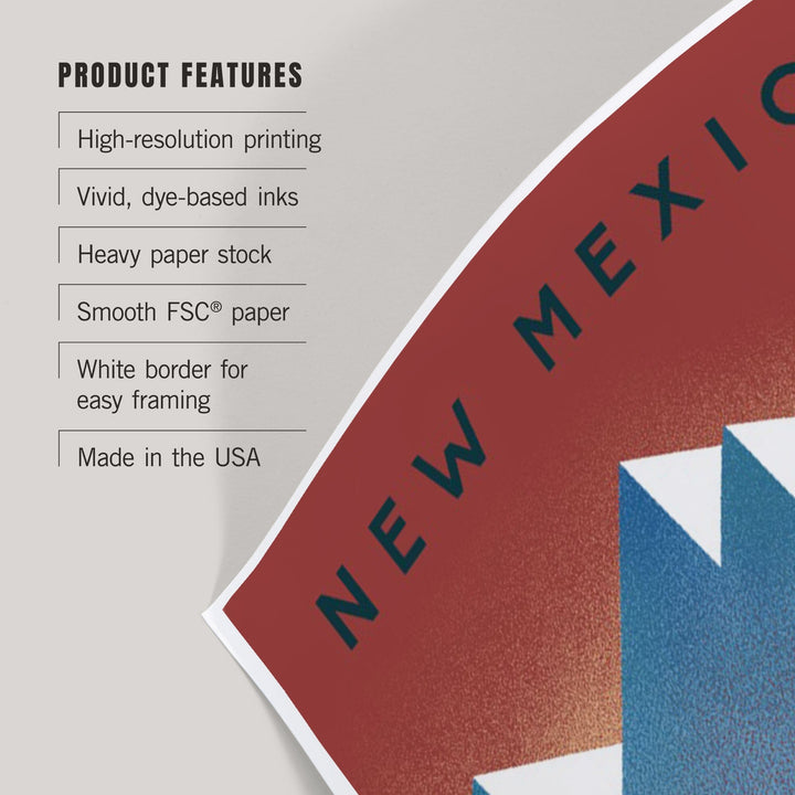 New Mexico, Skier In the Mountains, Litho, Art & Giclee Prints Art Lantern Press