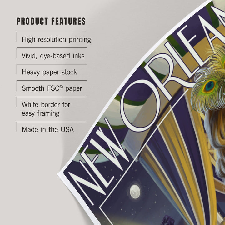 New Orleans, Louisiana, Mardi Gras, Art & Giclee Prints Art Lantern Press