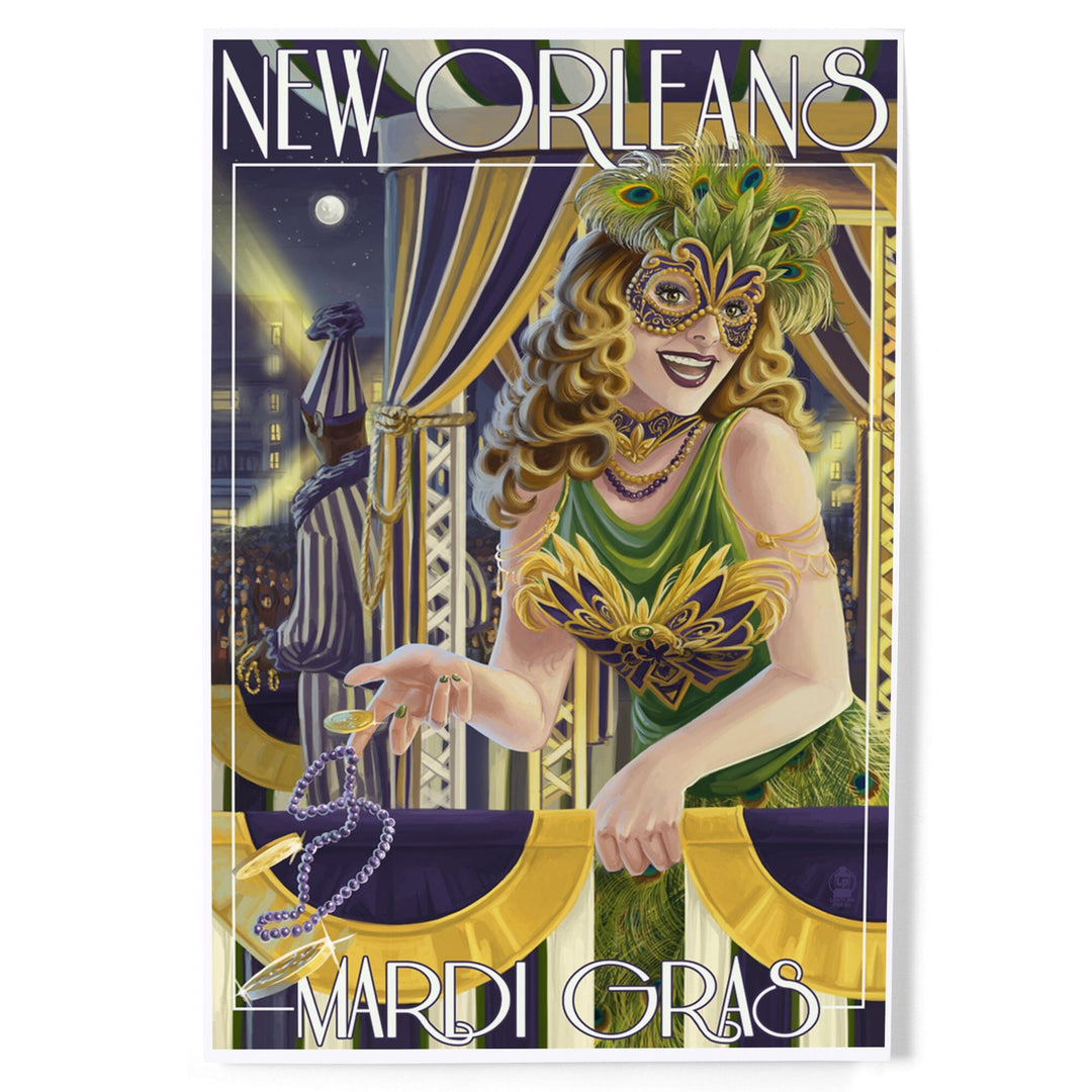 New Orleans, Louisiana, Mardi Gras, Art & Giclee Prints Art Lantern Press