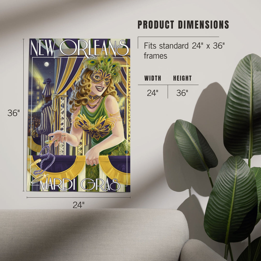 New Orleans, Louisiana, Mardi Gras, Art & Giclee Prints Art Lantern Press
