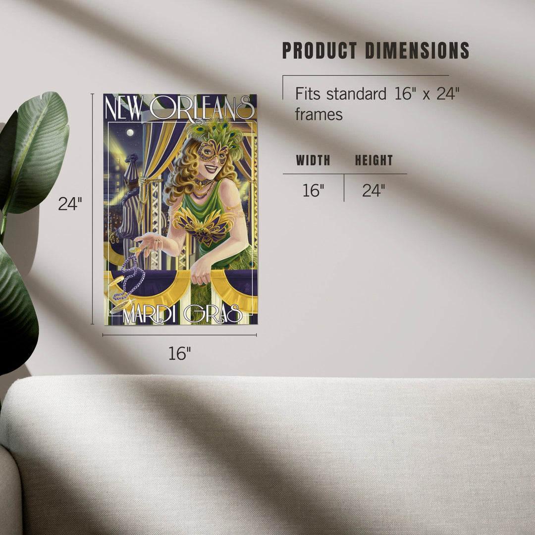 New Orleans, Louisiana, Mardi Gras, Art & Giclee Prints Art Lantern Press