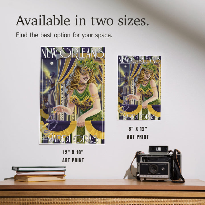 New Orleans, Louisiana, Mardi Gras, Art & Giclee Prints Art Lantern Press