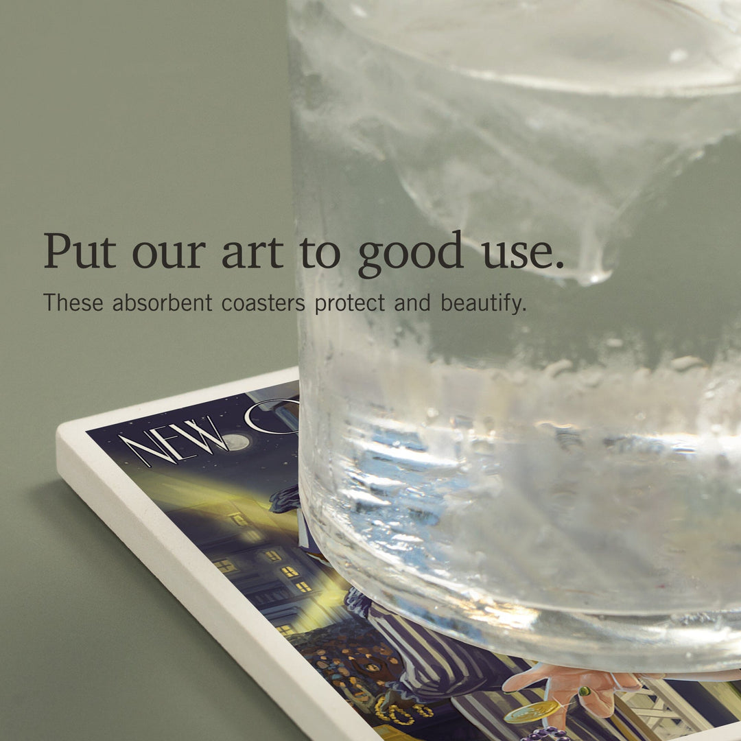 New Orleans, Louisiana, Mardi Gras, Coasters Coasters Lantern Press