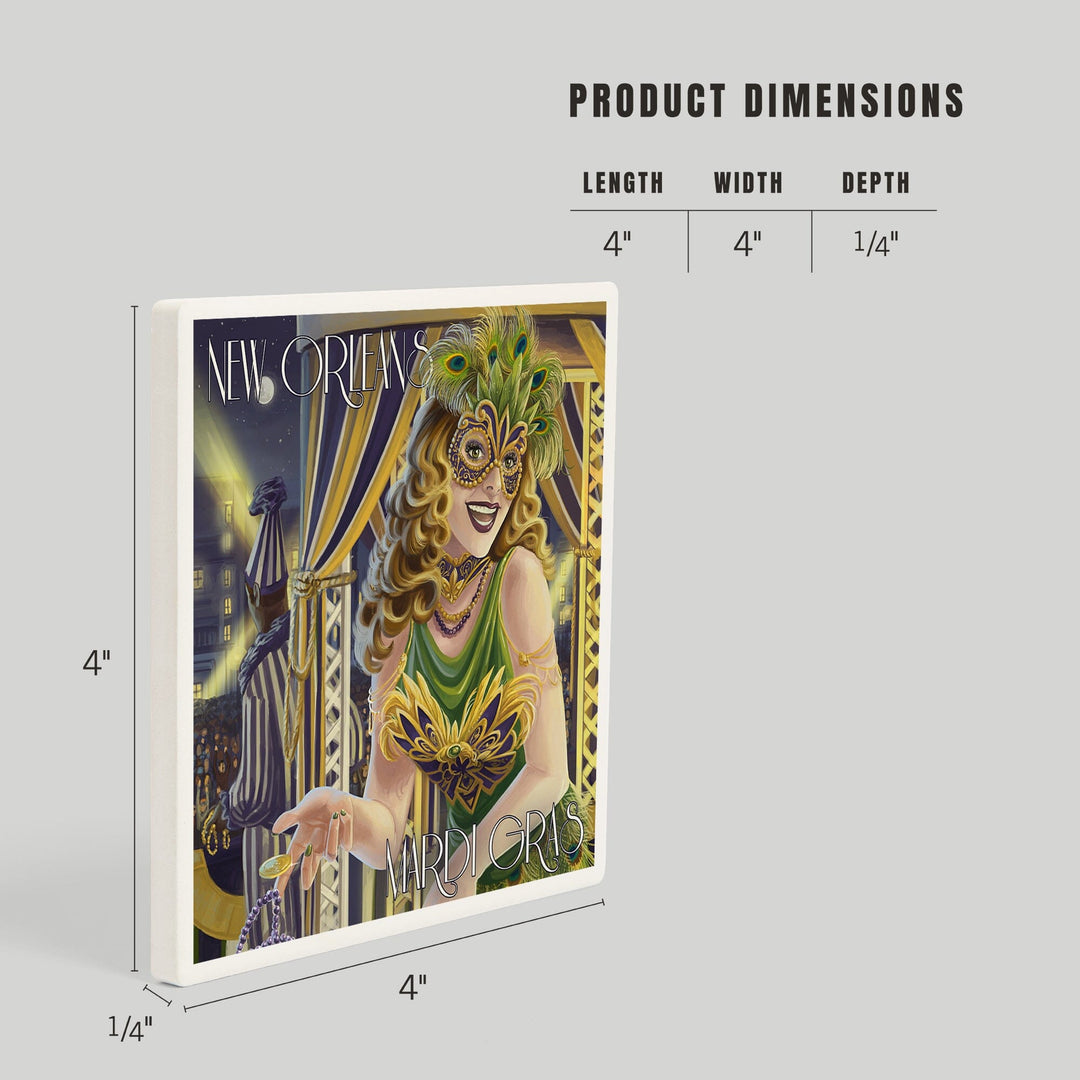 New Orleans, Louisiana, Mardi Gras, Coasters Coasters Lantern Press