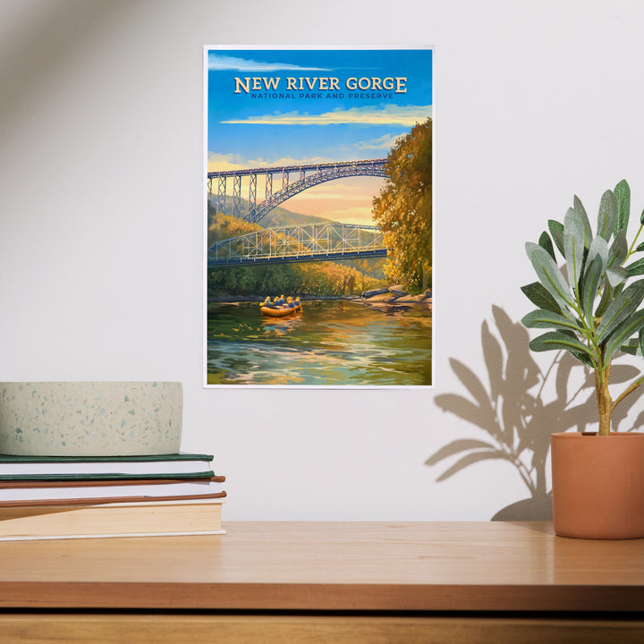 New River Gorge National Park and Preserve, Oil Painting, Art & Giclee Prints Art Lantern Press