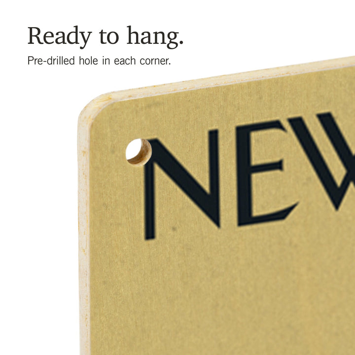 New York, Brooklyn Bridge, Lantern Press Artwork, Wood Signs and Postcards Wood Lantern Press