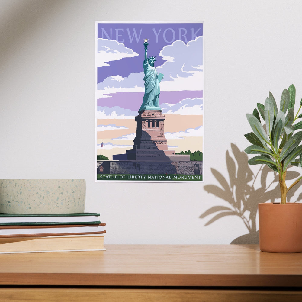 New York City, New York, Statue of Liberty National Monument, Art & Giclee Prints Art Lantern Press