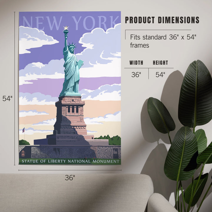 New York City, New York, Statue of Liberty National Monument, Art & Giclee Prints Art Lantern Press