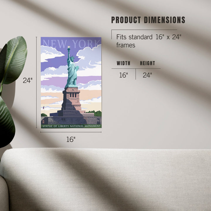 New York City, New York, Statue of Liberty National Monument, Art & Giclee Prints Art Lantern Press
