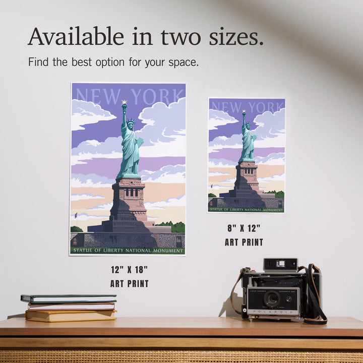 New York City, New York, Statue of Liberty National Monument, Art & Giclee Prints Art Lantern Press