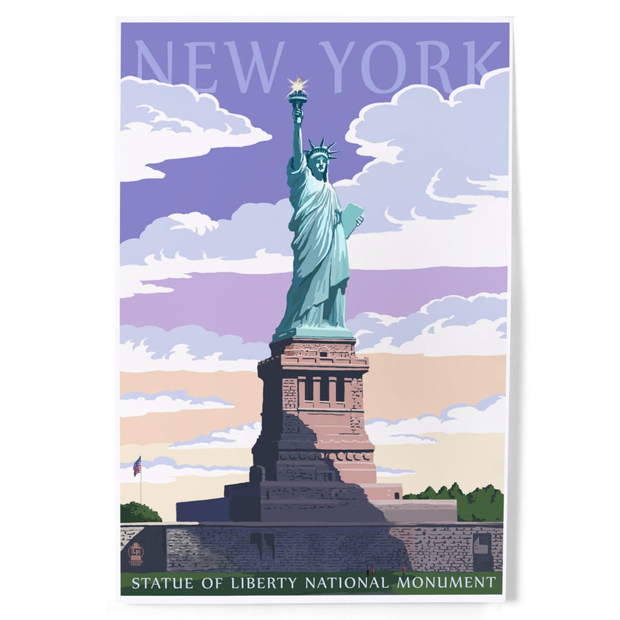 New York City, New York, Statue of Liberty National Monument, Art & Giclee Prints Art Lantern Press