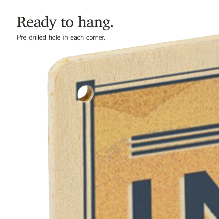 New York City, New York, USS Intrepid, Lithograph, Wood Signs and Postcards Wood Lantern Press