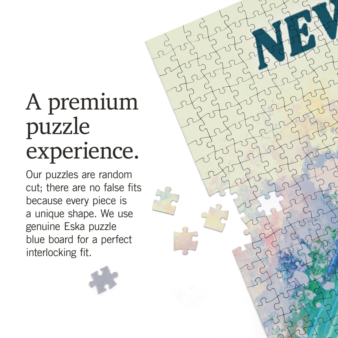 New York, Vitamin Sea, Coastal Series, Surfer Girl, Jigsaw Puzzle Puzzle Lantern Press