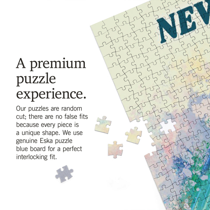 New York, Vitamin Sea, Coastal Series, Surfer Girl, Jigsaw Puzzle Puzzle Lantern Press