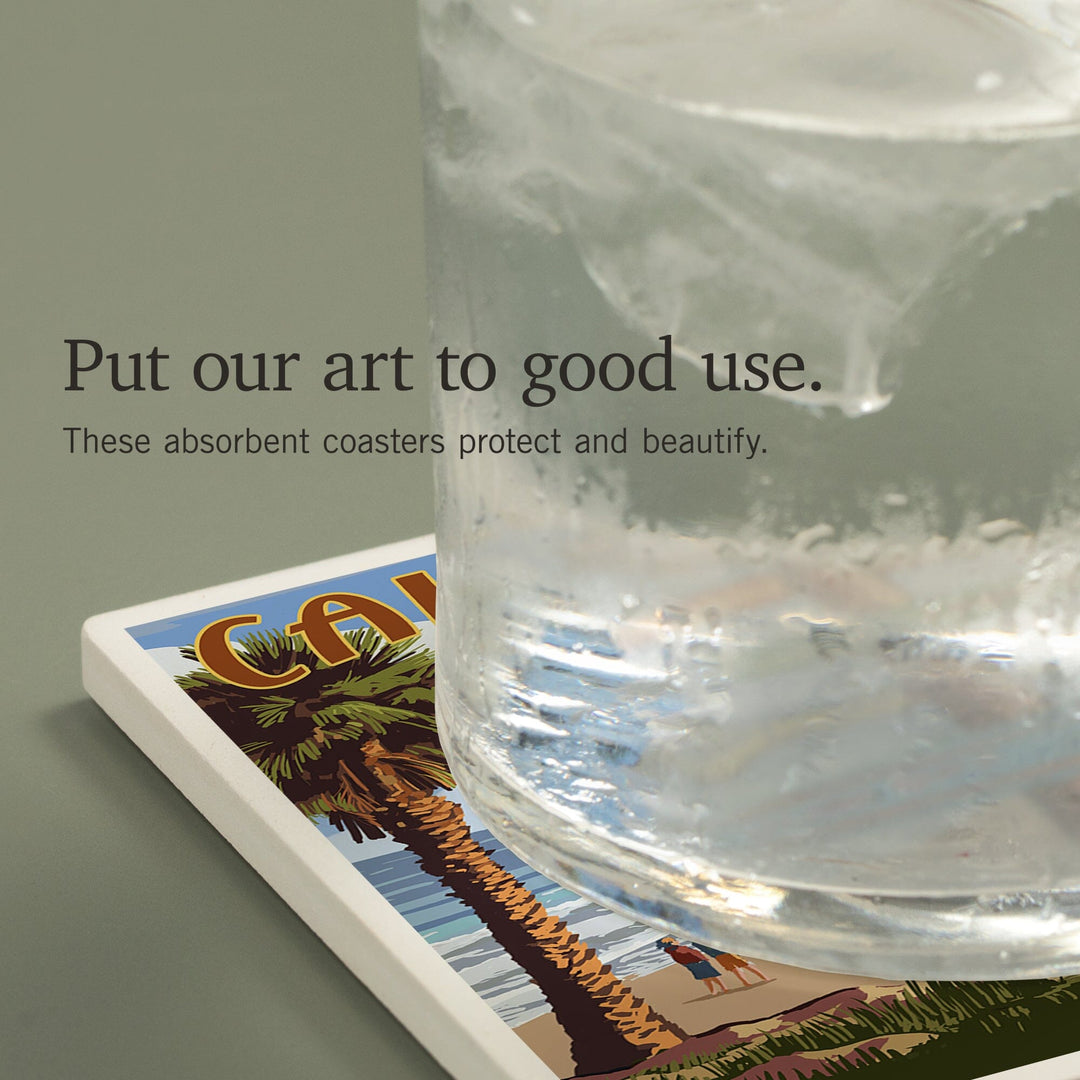 Newport Beach, California, Destinations Sign, Coasters Coasters Lantern Press