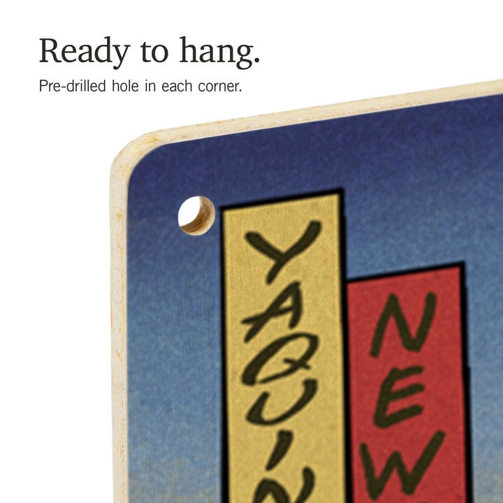 Newport, Oregon, Yaquina Head Lighthouse Woodblock, Lantern Press Poster, Wood Signs and Postcards Wood Lantern Press