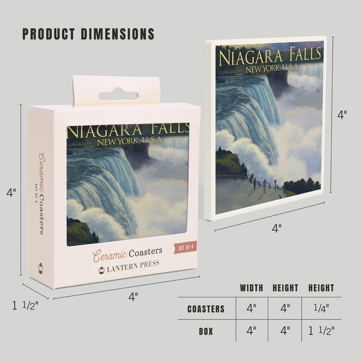 Niagara Falls, New York, Coasters Coasters Lantern Press