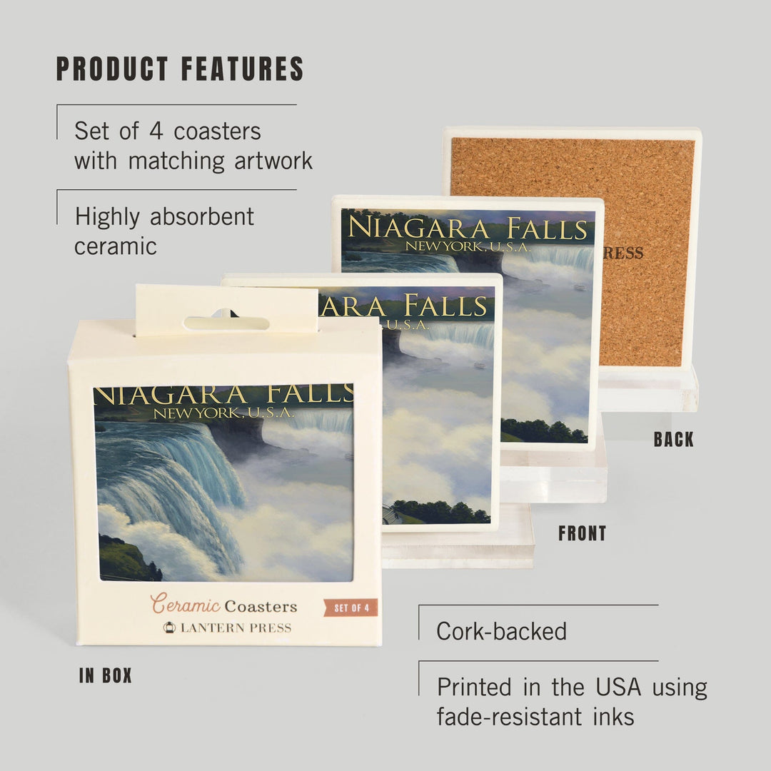 Niagara Falls, New York, Coasters Coasters Lantern Press