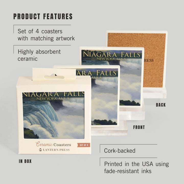 Niagara Falls, New York, Coasters Coasters Lantern Press