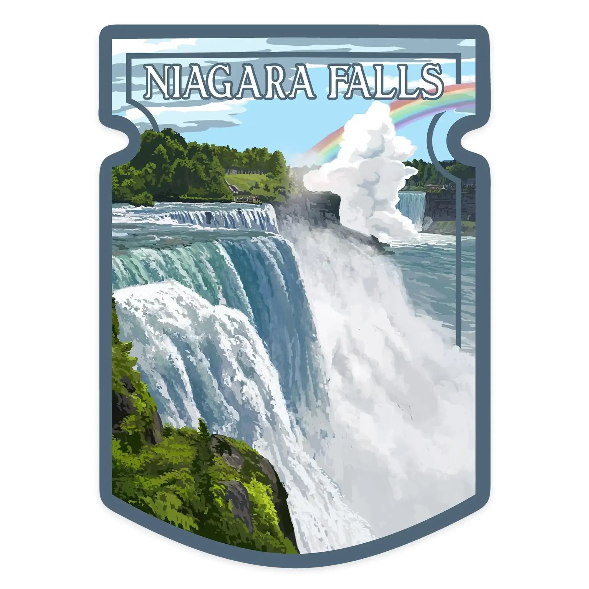 Niagara Falls, New York, Niagara Falls WPA, Contour, Lantern Press Art