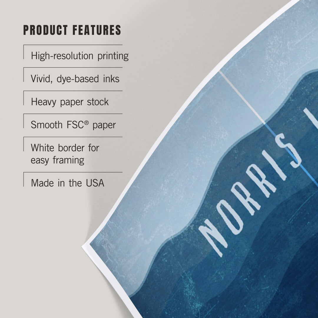 Norris Lake, Tennessee, Lake Essentials, Lake Depth, Art & Giclee Prints Art Lantern Press
