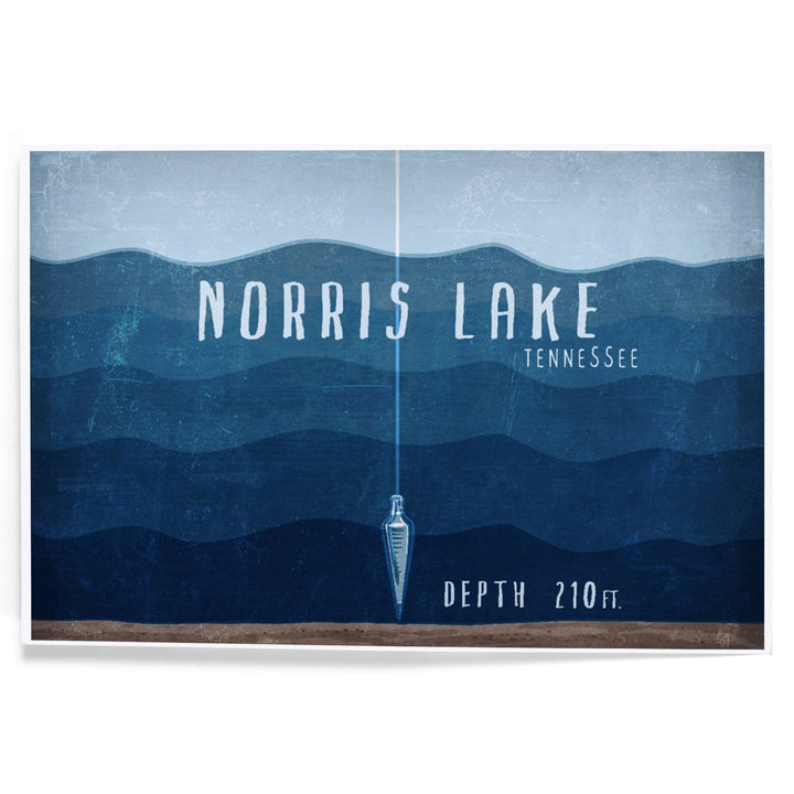 Norris Lake, Tennessee, Lake Essentials, Lake Depth, Art & Giclee Prints Art Lantern Press