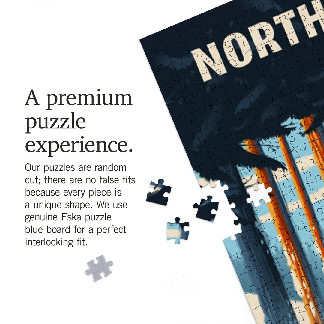 North Carolina, Better on Foot, Snowshoeing, Jigsaw Puzzle Puzzle Lantern Press