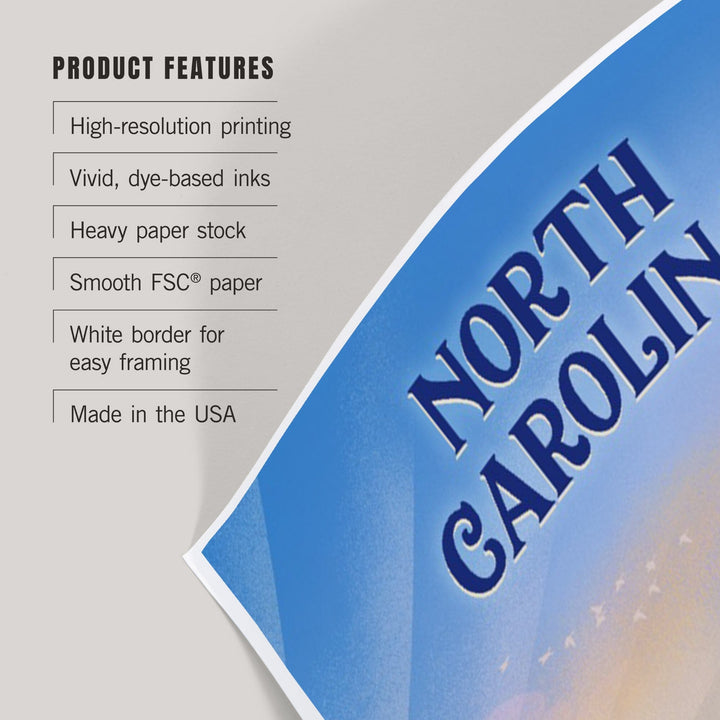 North Carolina, Lithograph, Bear Family in Field, Art & Giclee Prints Art Lantern Press