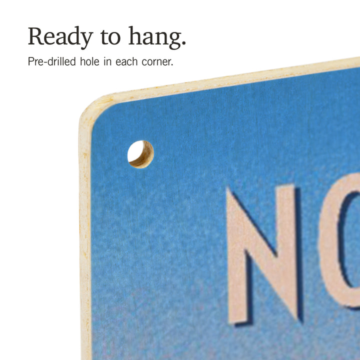 North Carolina, Prepare for Takeoff, Skis in Snowbank, Wood Signs and Postcards Wood Lantern Press