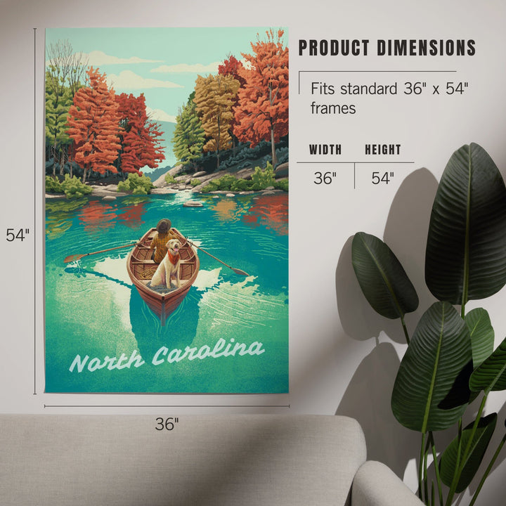North Carolina, Quiet Explorer, Boating, Mountain, Art & Giclee Prints Art Lantern Press