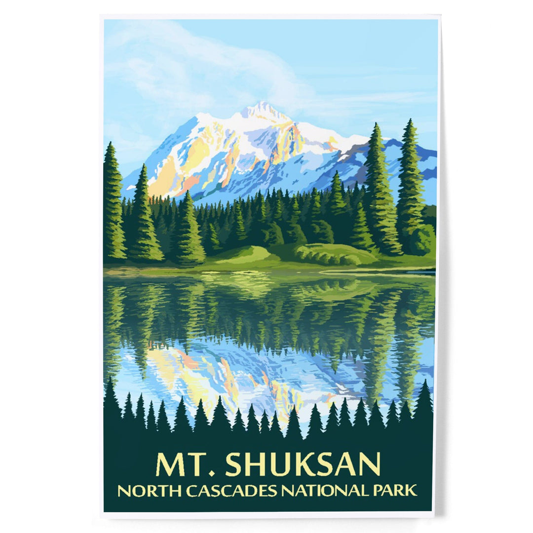 North Cascades National Park, Washington, Mt Shuksan, Art & Giclee Prints Art Lantern Press 12 x 18 Art Print