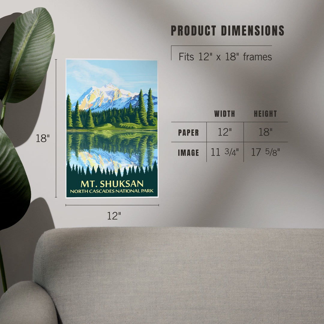 North Cascades National Park, Washington, Mt Shuksan, Art & Giclee Prints Art Lantern Press