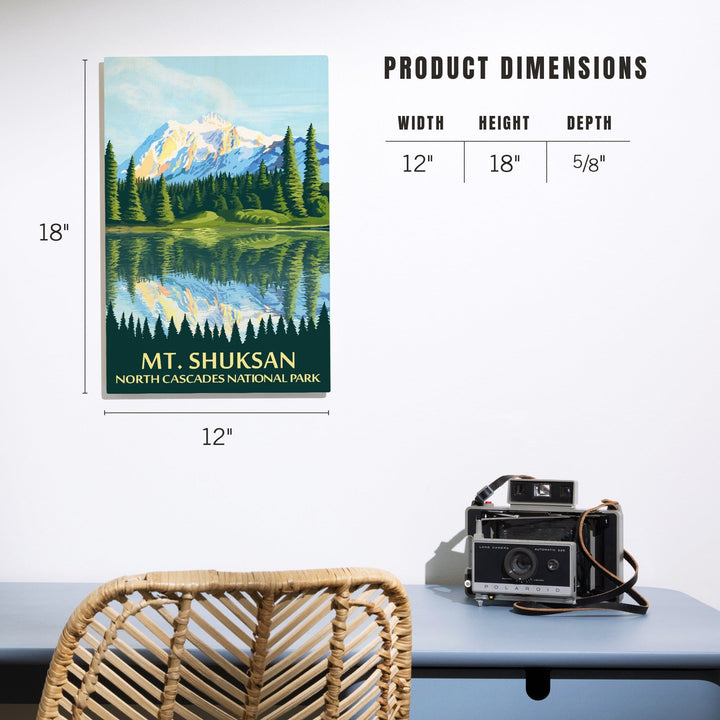 North Cascades National Park, Washington, Mt Shuksan, Wood Signs and Postcards Wood Lantern Press