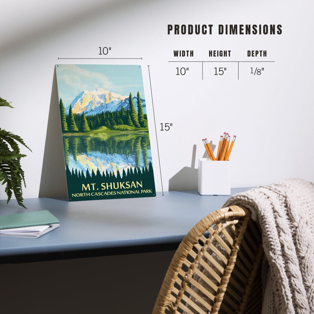 North Cascades National Park, Washington, Mt Shuksan, Wood Signs and Postcards Wood Lantern Press