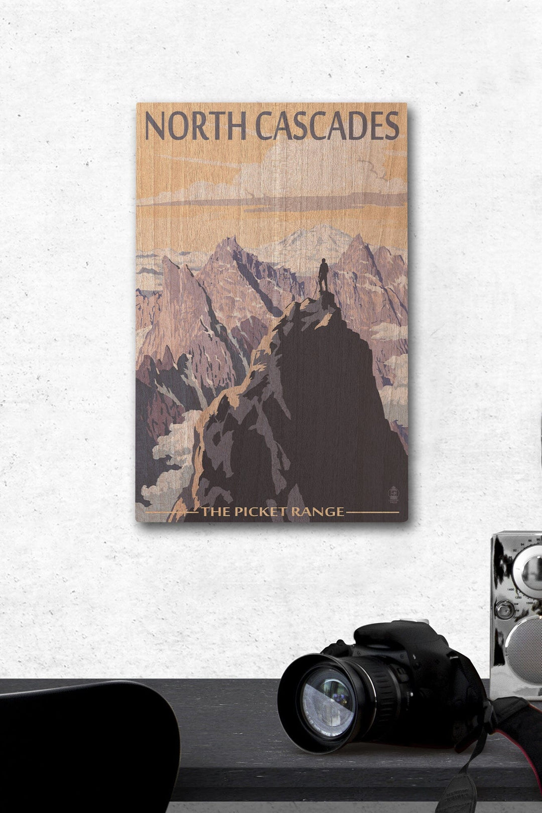 North Cascades, Washington, Mountain Peaks, Lantern Press Artwork, Wood Signs and Postcards Wood Lantern Press 12 x 18 Wood Gallery Print