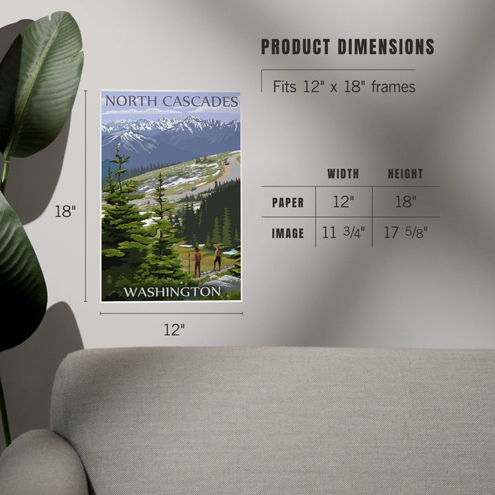 North Cascades, Washington, Trail Scene, Art & Giclee Prints Art Lantern Press