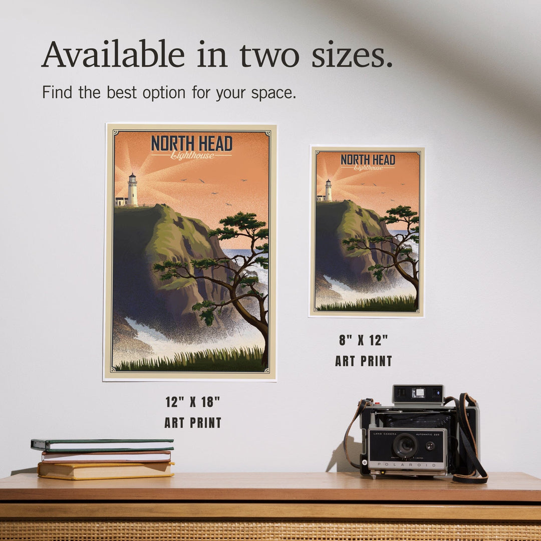North Head Lighthouse, Lithograph, Art & Giclee Prints Art Lantern Press
