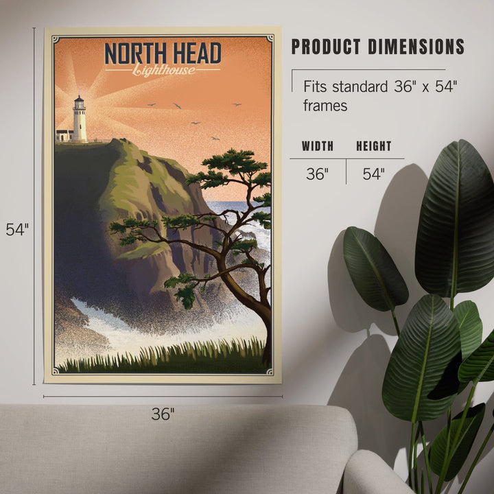 North Head Lighthouse, Lithograph, Art & Giclee Prints Art Lantern Press