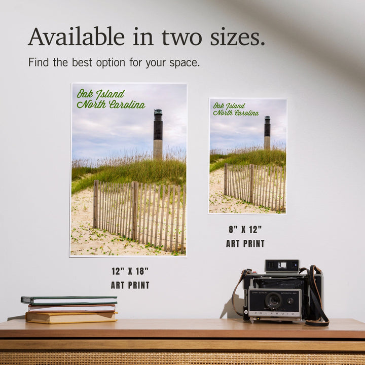 Oak Island, North Carolina, Lighthouse, Art & Giclee Prints Art Lantern Press