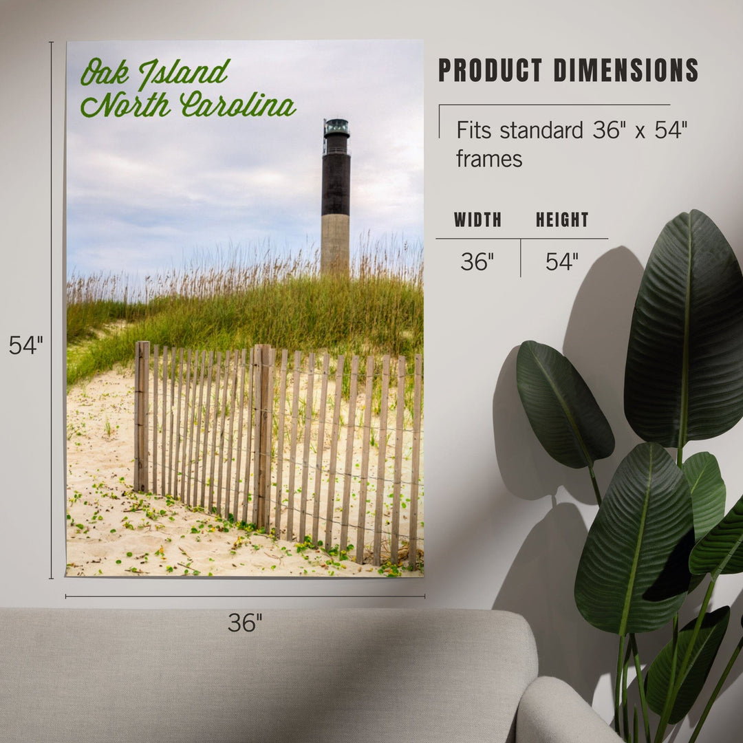 Oak Island, North Carolina, Lighthouse, Art & Giclee Prints Art Lantern Press