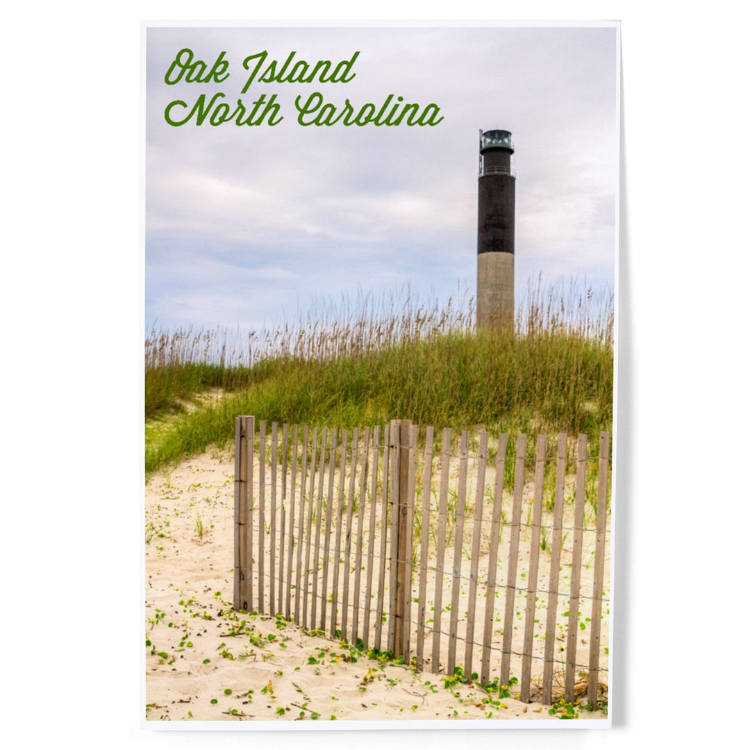 Oak Island, North Carolina, Lighthouse, Art & Giclee Prints Art Lantern Press