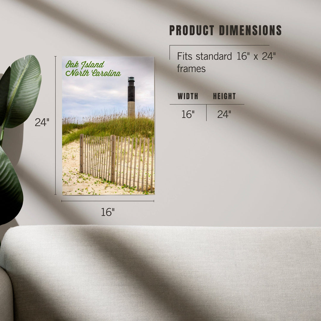 Oak Island, North Carolina, Lighthouse, Art & Giclee Prints Art Lantern Press