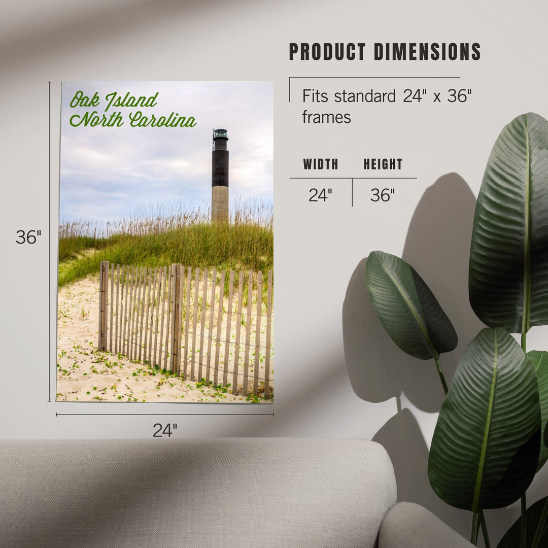 Oak Island, North Carolina, Lighthouse, Art & Giclee Prints Art Lantern Press