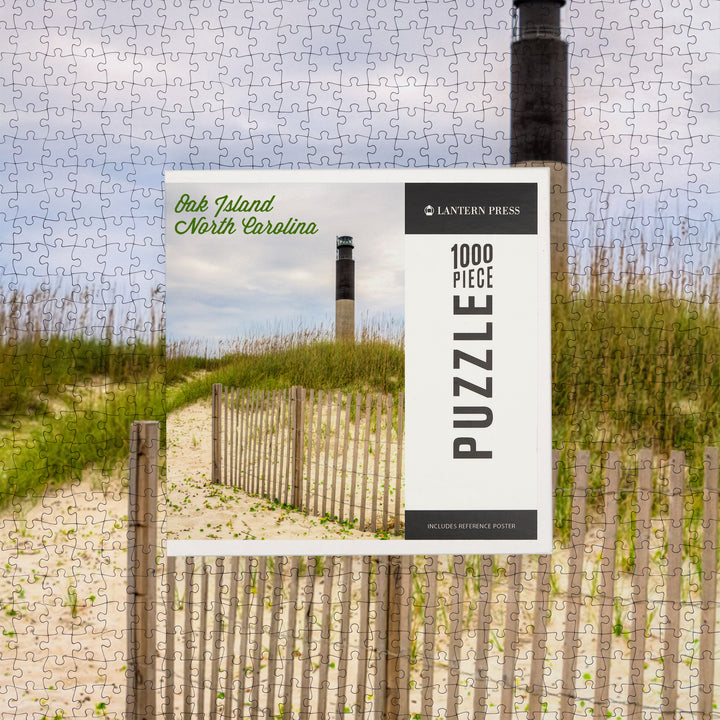 Oak Island, North Carolina, Lighthouse, Jigsaw Puzzle Puzzle Lantern Press
