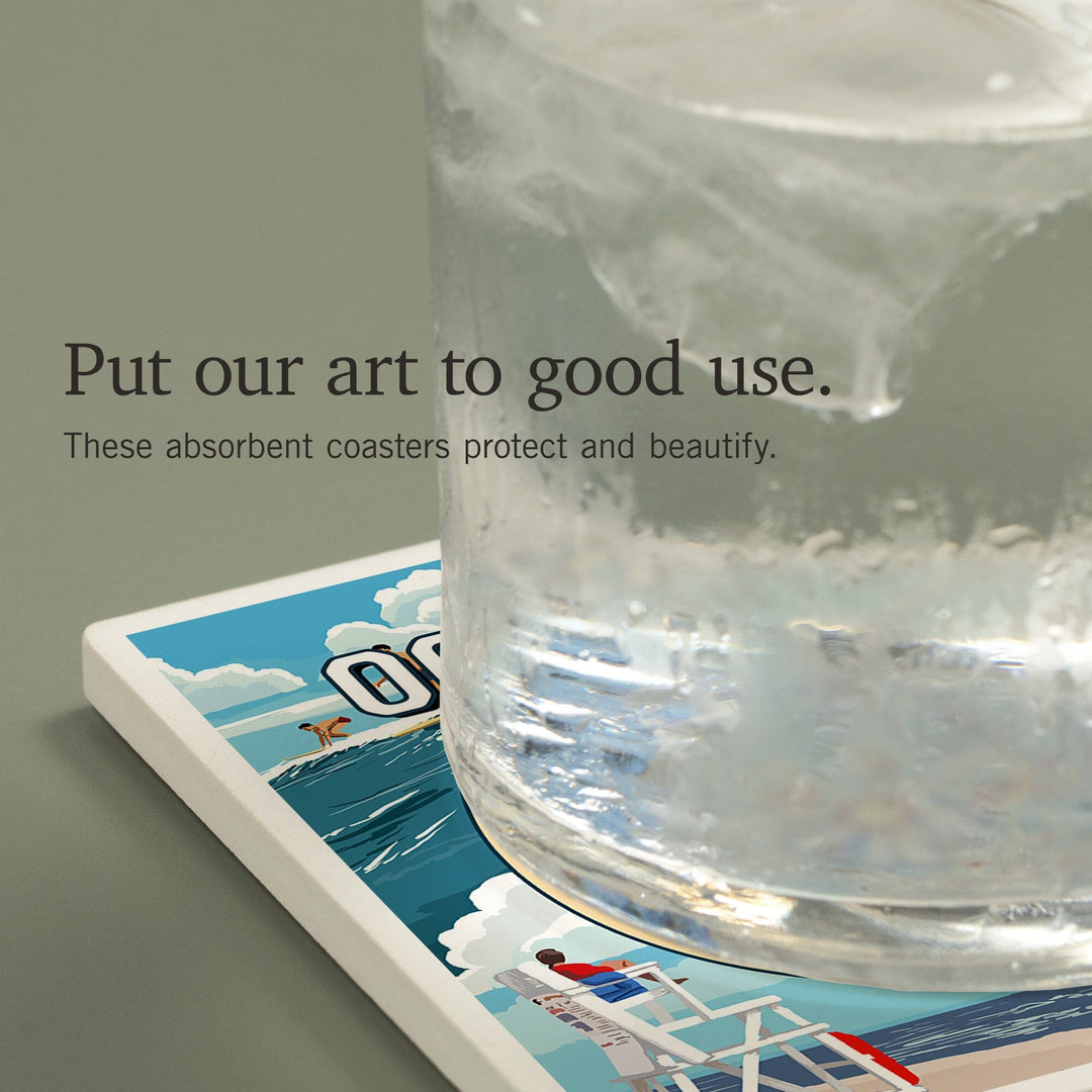 Ocean City, Maryland, Montage Scenes, Coasters Coasters Lantern Press