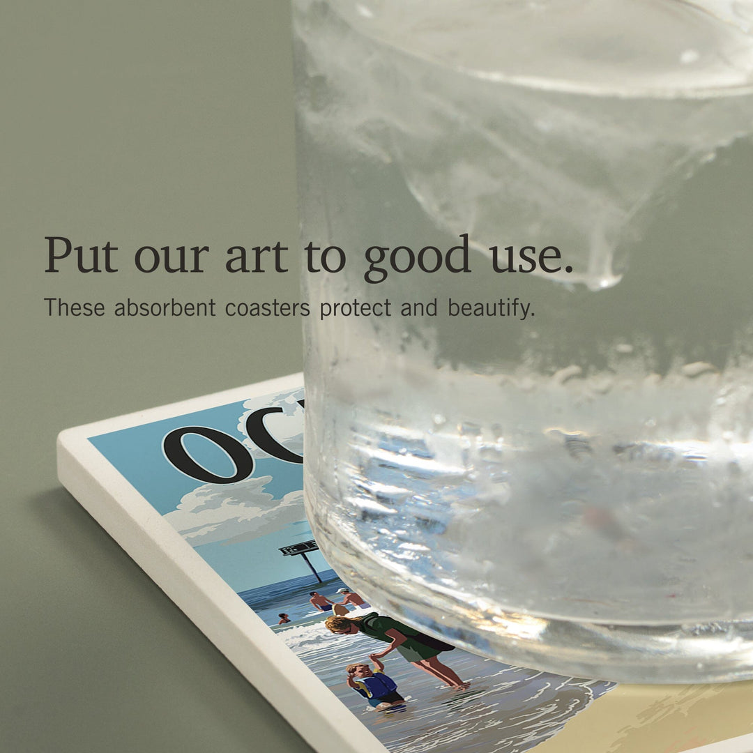 Ocean City, New Jersey, Lifeguard Stand, Coasters Coasters Lantern Press