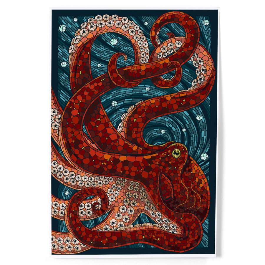 Octopus, Paper Mosaic, Art & Giclee Prints Art Lantern Press